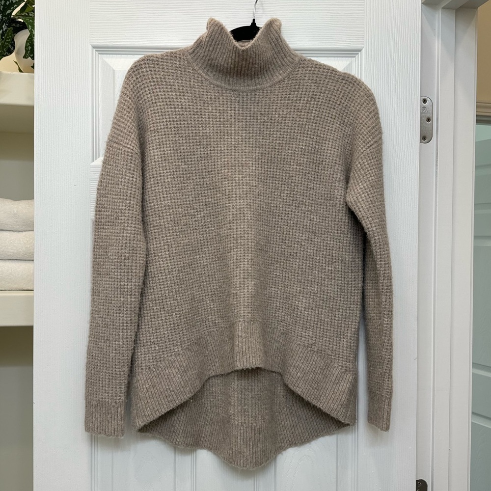 Madewell Wafflestitch Turtleneck Wool Blend Sweater Size S - Picture 2 of 5